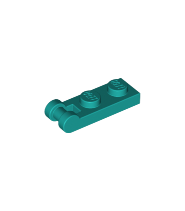 Dark Turquoise Plate, Modified 1 x 2 with Handle on End - Closed Ends