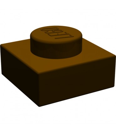 Dark Brown Plate 1 x 1