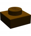 Dark Brown Plate 1 x 1
