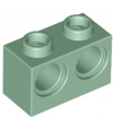 Sand Green Technic, Brick 1 x 2 with Holes