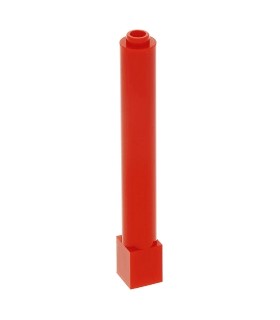 Red Support 1 x 1 x 6 Solid Pillar