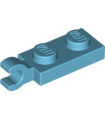 Medium Azure Plate, Modified 1 x 2 with Clip Horizontal on End