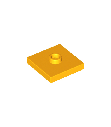 Bright Light Orange Plate, Modified 2 x 2 with Groove and 1 Stud in Center (Jumper)