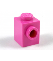 Dark Pink Brick, Modified 1 x 1 with Stud on 1 Side