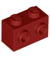 Dark Red Brick, Modified 1 x 2 with Studs on 1 Side