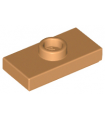 Medium Nougat Plate, Modified 1 x 2 with 1 Stud with Groove and Bottom Stud Holder (Jumper)