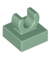 Sand Green Tile, Modified 1 x 1 with Open O Clip