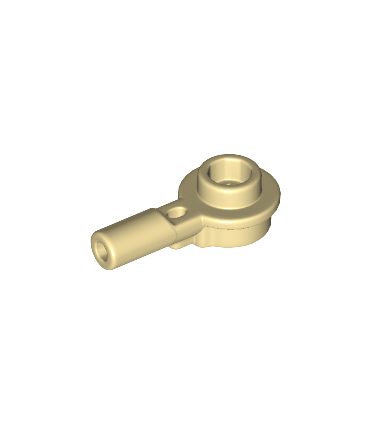 Tan Bar 1L with 1 x 1 Round Plate with Hollow Stud
