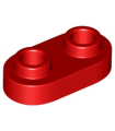 Red Plate, Modified 1 x 2 Rounded with 2 Open Studs