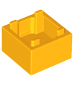 Bright Light Orange Container, Box 2 x 2 x 1 - Top Opening