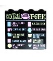 Black Panel 1 x 4 x 3 with Side Supports - Hollow Studs with "CENTRAL PERK" Coffee Menu Pattern