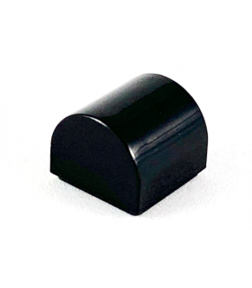 Black Brick, Modified 1 x 1 x 2/3 No Studs, Curved Top