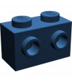 Dark Blue Brick, Modified 1 x 2 with Studs on 1 Side