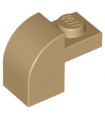 Dark Tan Brick, Modified 1 x 2 x 1 1/3 with Curved Top