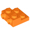 Orange Plate, Modified 2 x 2 x 2/3 with 2 Studs on Side