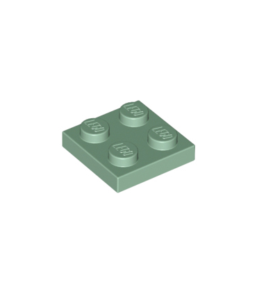 Sand Green Plate 2 x 2