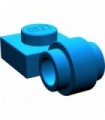Blue Plate, Modified 1 x 1 with Clip Light - Thick Ring