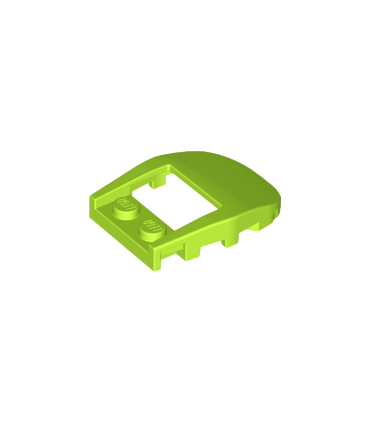 Lime Wedge 4 x 3 Cut Back with Cutout, 2 Studs