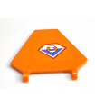 Orange Flag 5 x 6 Hexagonal with Coast Guard Logo Pattern (Sticker) - Set 7738