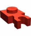 Red Plate, Modified 1 x 1 with Clip Vertical