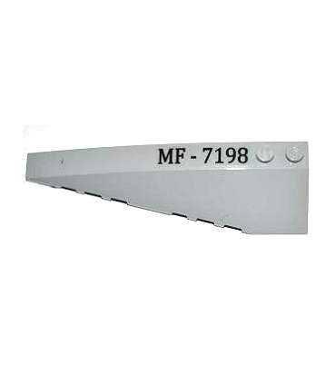 Light Bluish Gray Wedge 10 x 3 Left with 'MF-7198' Pattern (Sticker) - Set 7198