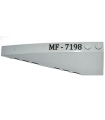 Light Bluish Gray Wedge 10 x 3 Left with 'MF-7198' Pattern (Sticker) - Set 7198