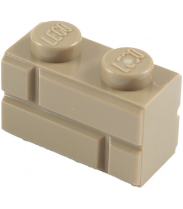 Dark Tan Brick, Modified 1 x 2 Masonry Profile
