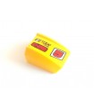 Yellow Slope, Curved 2 x 2 Lip with Red '5' and Black 'RETOUR' and Red 'ENgyne' Pattern Model Right side (Sticker) - Set 8122