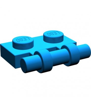 Blue Plate, Modified 1 x 2 with Handle on Side - Free Ends