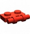 Red Plate, Modified 1 x 2 with Handle on Side - Free Ends