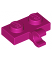 Magenta Plate, Modified 1 x 2 with Clip on Side (Horizontal Grip)