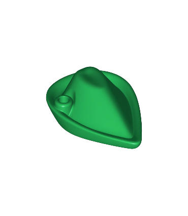Green Minifig, Headgear Hat, Forestmen's (Reissue with Blind Hole for Feather)