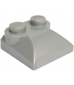 Pearl Light Gray Brick, Modified 2 x 2 x 2/3 Two Studs, Curved Slope End
