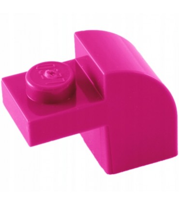 Magenta Brick, Modified 1 x 2 x 1 1/3 with Curved Top