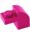 Magenta Brick, Modified 1 x 2 x 1 1/3 with Curved Top