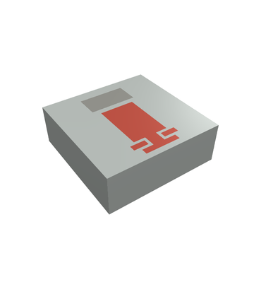 Light Gray Tile 1 x 1 with Groove with Red and Gray Mini Snowspeeder Pattern