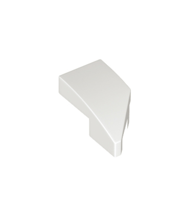 White Wedge 2 x 1 with Stud Notch Left