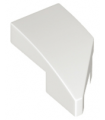 White Wedge 2 x 1 with Stud Notch Left