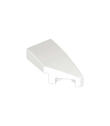 White Wedge 2 x 1 with Stud Notch Right