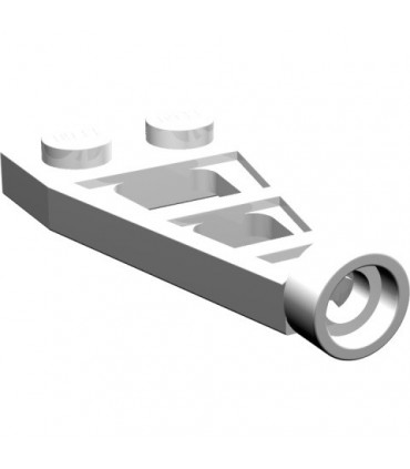 White Plate, Modified 1 x 2 with Long Stud Receptacle