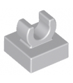 Light Bluish Gray Tile, Modified 1 x 1 with Clip - Rounded Edges