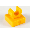 Yellow Tile, Modified 1 x 1 with Clip - Rounded Edges