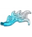 Glitter Trans-Light Blue Wave Rounded Wing Shaped with Bar (Flame) with Marbled Glitter Trans-Clear Pattern