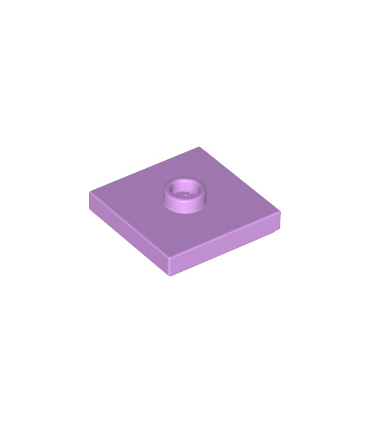 Medium Lavender Plate, Modified 2 x 2 with Groove and 1 Stud in Center (Jumper)