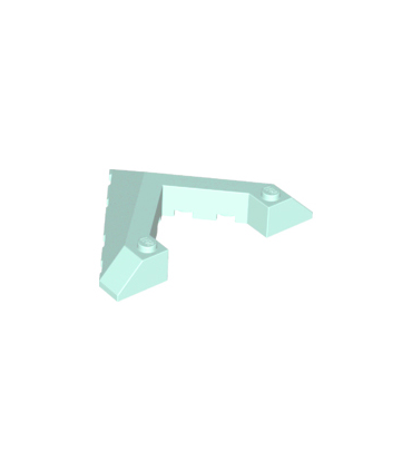 Light Aqua Wedge 6 x 8 Pointed Cutout