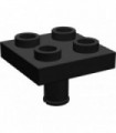 Black Plate, Modified 2 x 2 with Pin Bottom