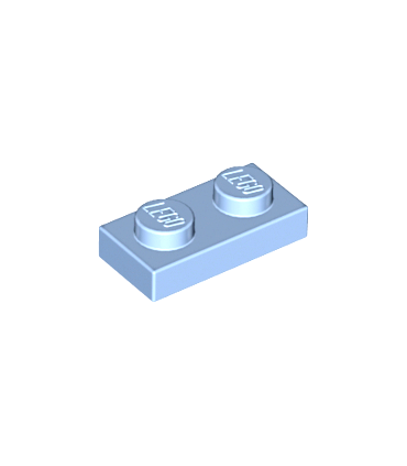 Bright Light Blue Plate 1 x 2