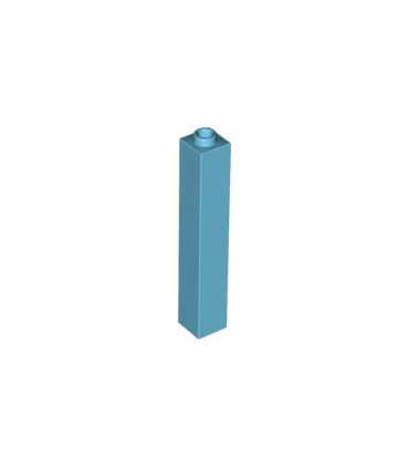 Medium Azure Brick 1 x 1 x 5 - Solid Stud