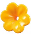 Bright Light Orange Friends Accessories Flower with 6 Rounded Petals and Pin