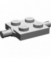 Light Gray Plate, Modified 2 x 2 with Wheels Holder